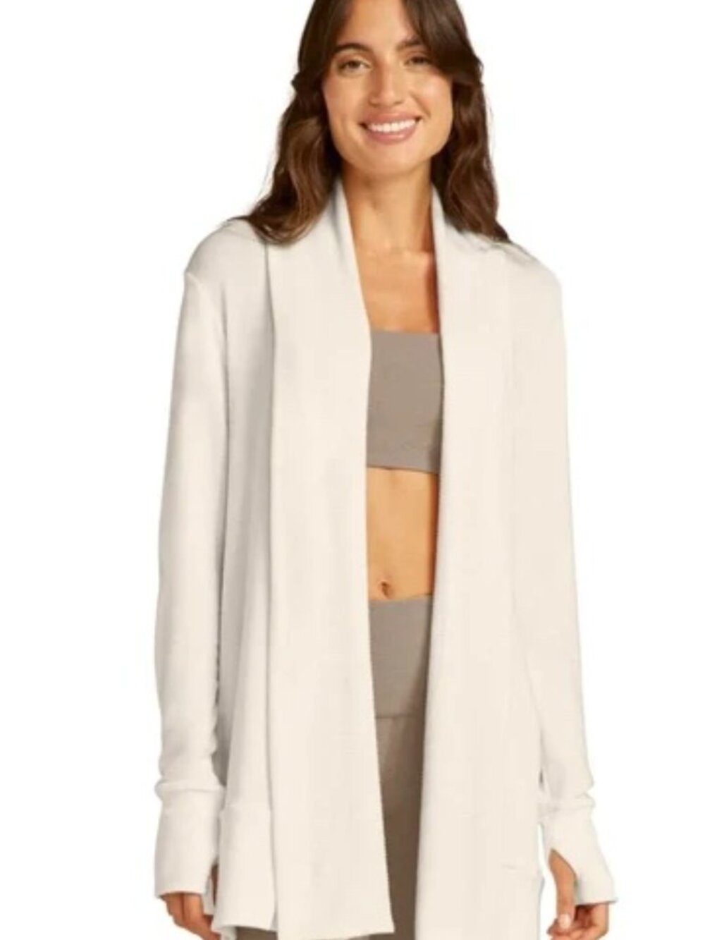 NWT Beyond Yoga Soften Up Ivory Cardigan